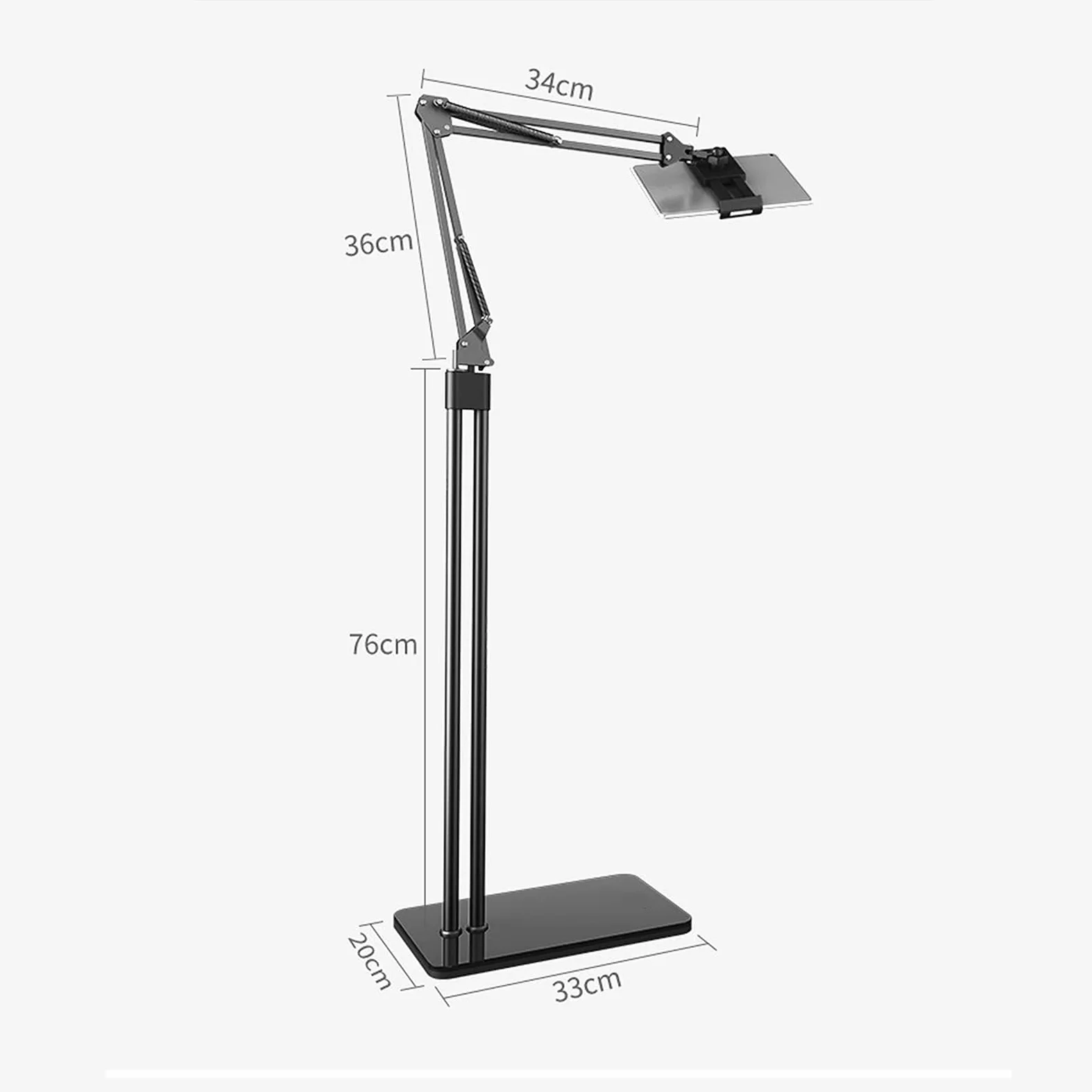 Supporto da pavimentoSupporto per telefonoSupporto per Tablet Supporto da Pavimento Universale Regolabile Supporto Regolabile in Altezza Compatibile con iPad Switch e telefoni da 4,6'' a 10,