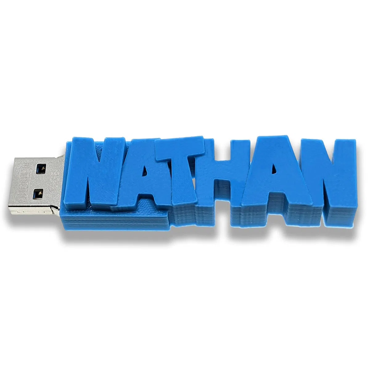 Chiavetta USB personalizzata con il tuo testo – il colore di tua scelta – USB 3.0 – 8 Go, 16 Go o 32 Go – un regalo originale e unico (16 GB, Blu cielo)