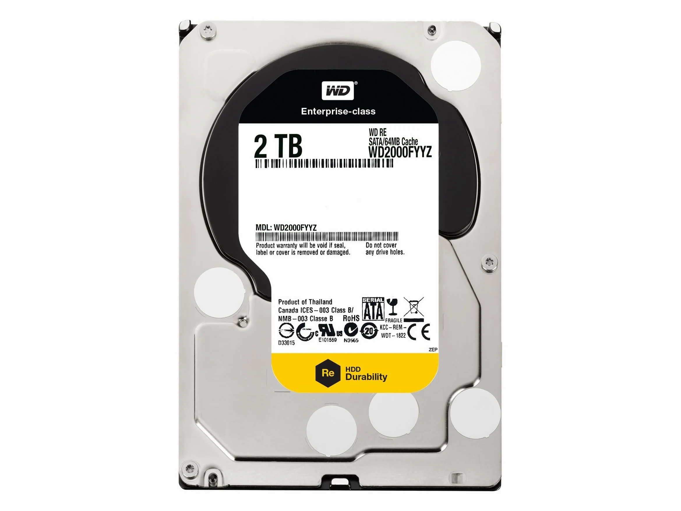 Western Digital WE RE - Disco rigido interno WD2000FYYZ 3,5" HDD SATA 6Gb/s 7200RPM 64MB cache