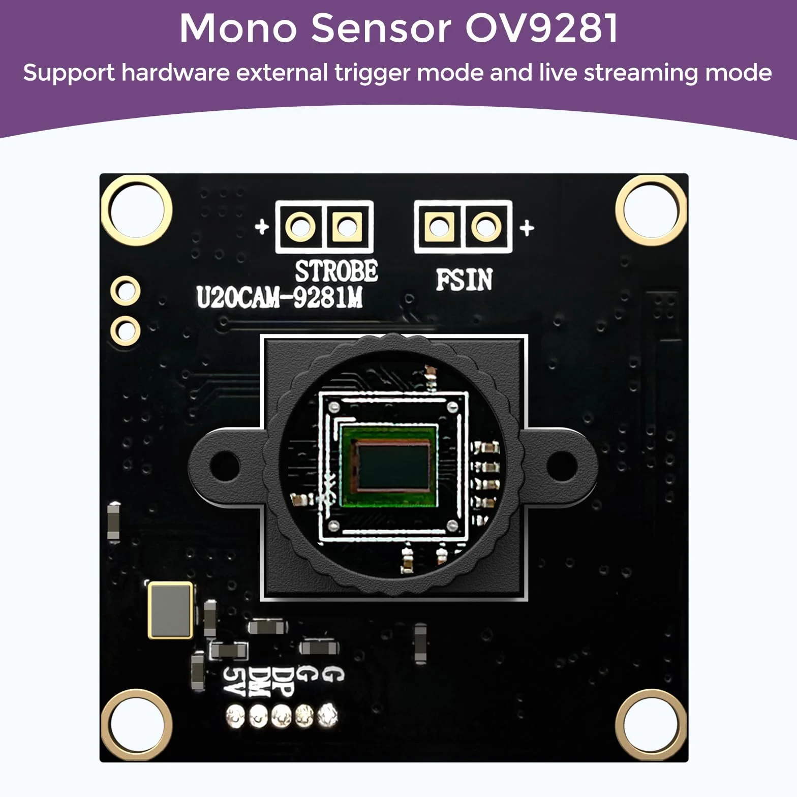 InnoMaker Modulo fotocamera UVC USB2.0 1M Global Shutter Mono Sensor OV9281 720p 120fps con driver UVC Trigger Strobe esterno per Raspberry Pi Jetson Nano computer Windows Linux Android Mac OS