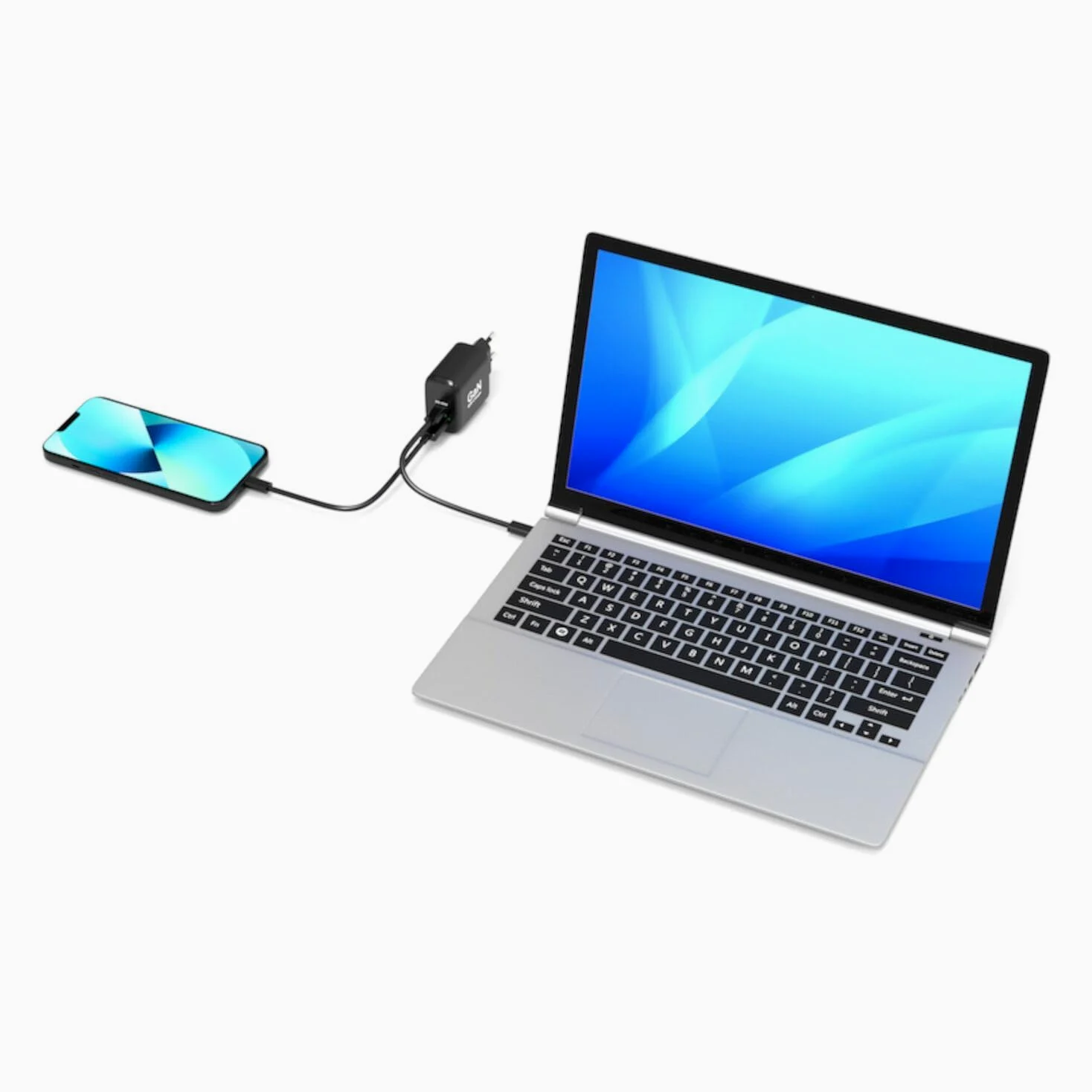Caricabatterie Da Muro Gan UsB-C E UsB-A - Port Designs - 902104eu - 65 W - Nero