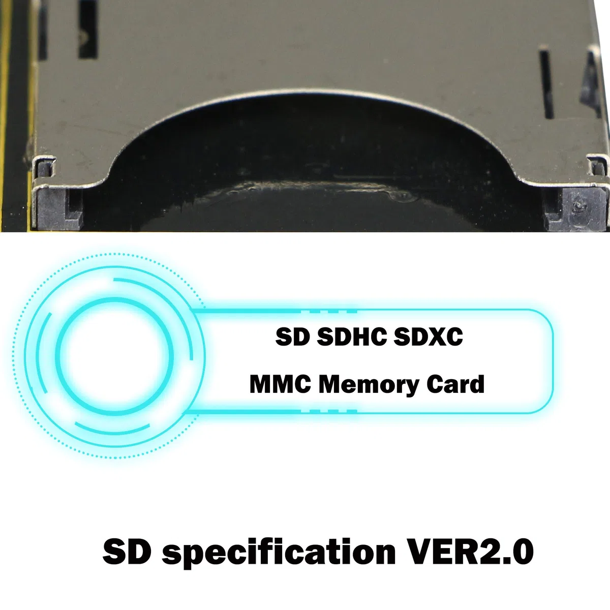 GINTOOYUN Adattatore da scheda SD a IDE da 6,3 cm, da scheda di memoria SD SDHC SDXC MMC a IDE da 2,5 pollici, adattatore convertitore maschio a 44 pin