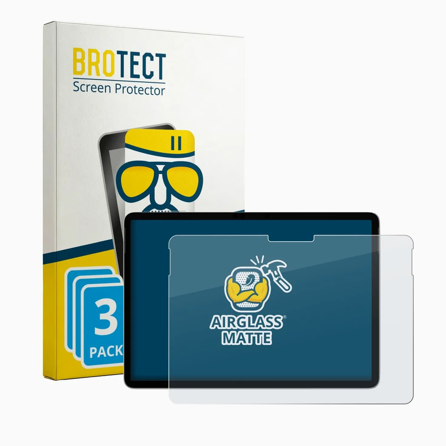 brotect 3 Pezzi Pellicola Vetro per Microsoft Surface Pro 12 2026 | Opaca Protezione Schermo Made in Germany, Anti-Riflesso Durezza 9H Anti-Graffio