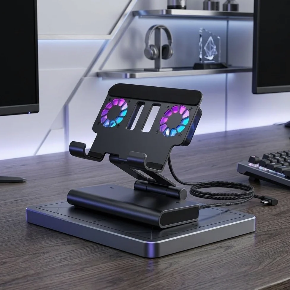Raffreddamento per OneXPlayer con doppia ventola di raffreddamento 4K per | Doppia ventola da 6000 giri/min, previene il surriscaldamento, gioco intenso per sessioni, funzionamento silenzioso
