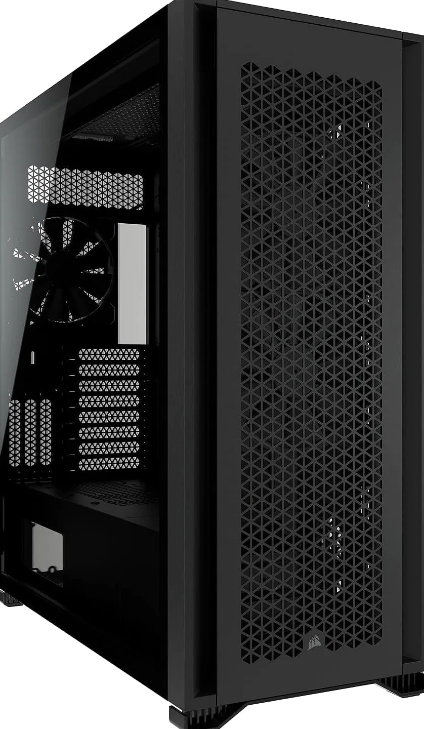 Corsair 7000D AIRFLOW Case per PC ATX Full-Tower (Pannello Anteriore a Flusso d'aria Elevato, Tre Ventole da 140 mm con Ripetitore PWM Incluse, Generoso Spazio Interno), Nero