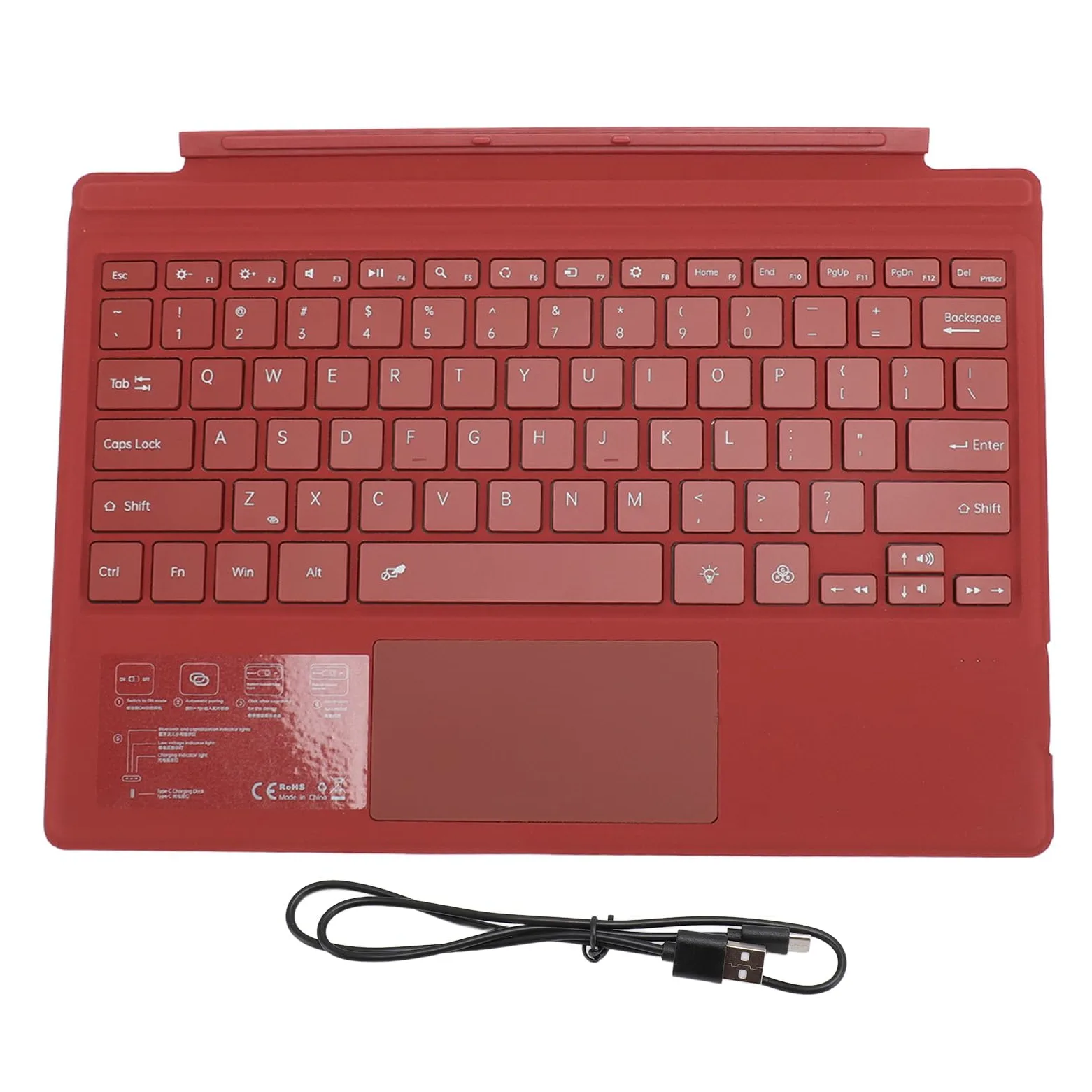 SUNGOOYUE Tablet Wireless Ultra-Slim con Design Magnetico, Retroilluminazione Colorata, Tecnologia 5.0, Durata della Batteria Lunga, Tastiera Wireless Mini Mini Portatile Multi Touchpad