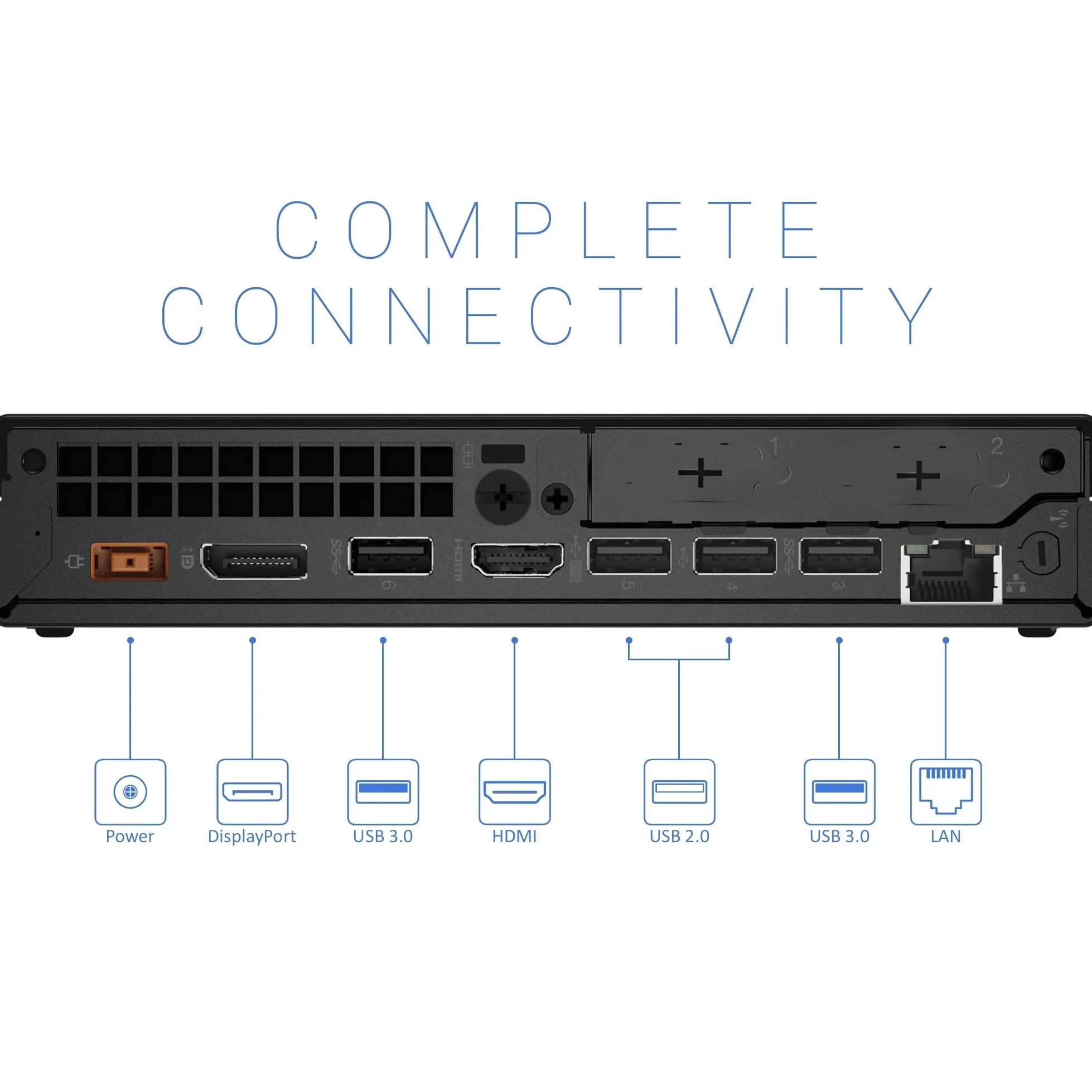 Lenovo ThinkCentre M720q Mini Desktop Computer, Intel Core i5-9500T, 16GB RAM, 256GB SSD, WiFi, Bluetooth, Nessuna tastiera e mouse, Windows 11 Pro (Ricondizionato)