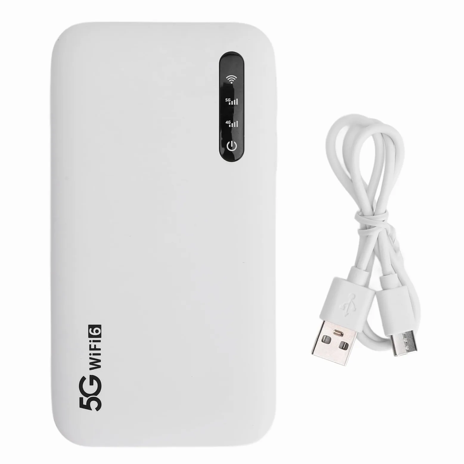 Hotspot Mobile WiFi 6 5G, Router Portatile, Batteria da 6100 MAh, Fino a 16 Dispositivi, Ideale per Viaggiatori in più Paesi