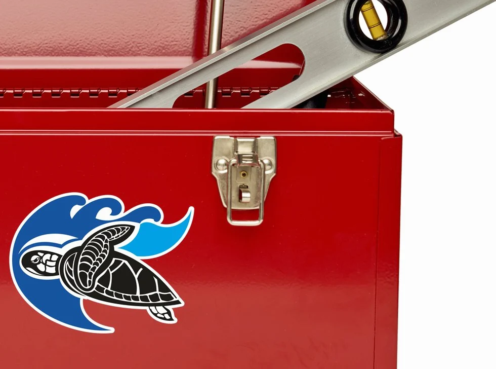 2 x 30cm/300mm Tribal Turtle Adesivi vinilici bagagli di viaggio gli animali del mare #7370