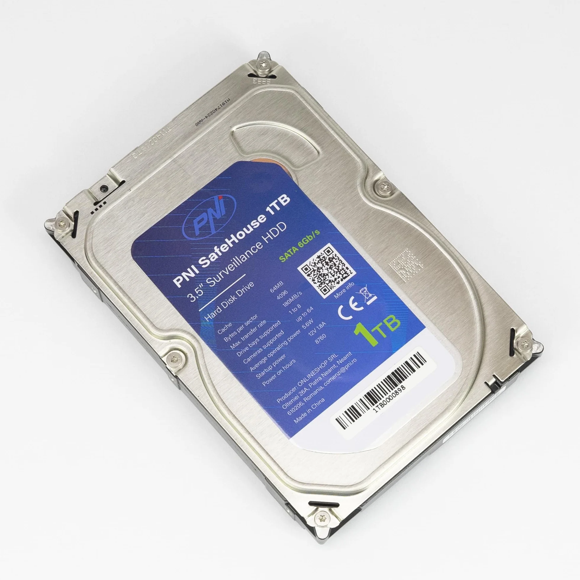 PNI Hard Disk interno SafeHouse 1TB, 3.5" HDD, CCTV, 64MB, per sistemi di sorveglianza