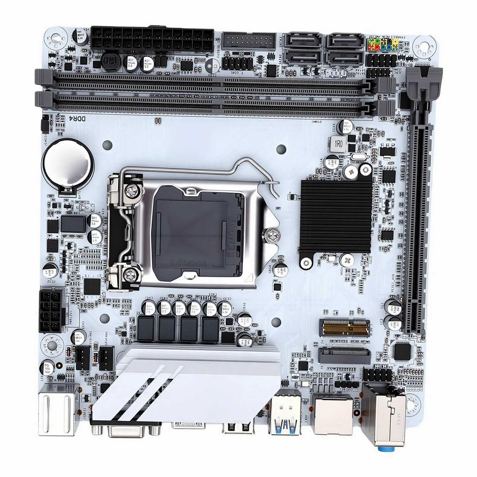 Luocute Scheda Madre H510 ITX per LGA1200, DDR4 a Doppio Canale da 64 GB | MITX 170x170mm, Supporta di Decima/undicesima Generazione, M.2 NVMe PCIe 3.0, VGA+, Realtek Gigabit LAN