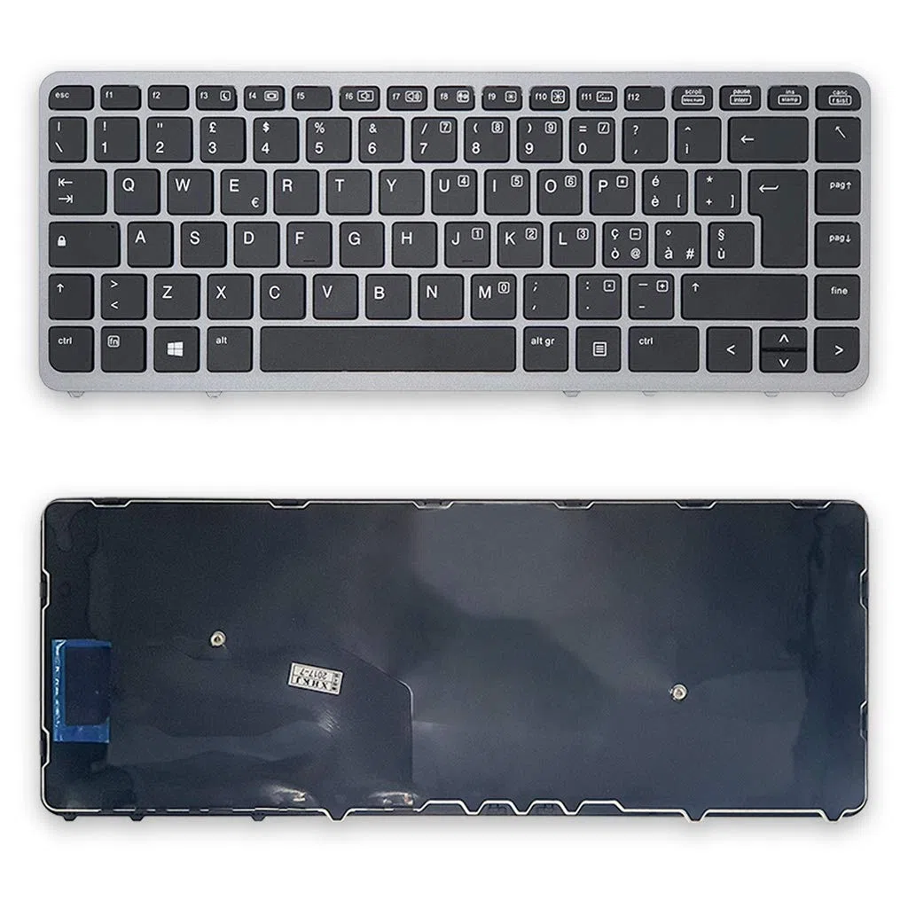 new net Keyboards - Tastiera ITALIANA compatibile con Notebook HP Elitebook 850 G1 850 G2 840 G1 840 G2 740 G1 740 G2 745 G2 750 G1 750 G2 755 G2 ZBook 14 Con Frame Silver