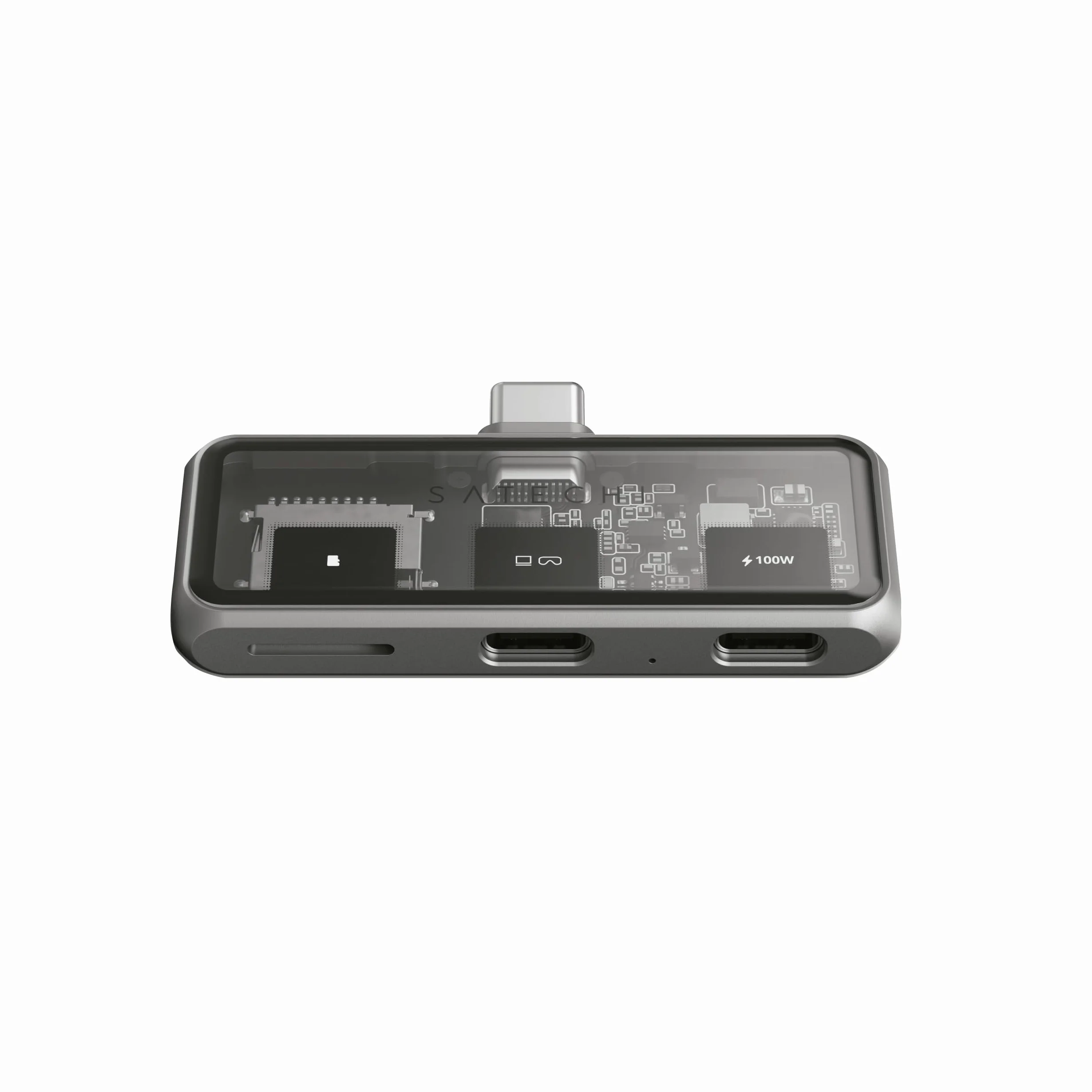 SATECHI Mobile Hub USB C 3 in 1 con Lettore MicroSD, HDMI, 100W, 10Gbps | Lettore di schede microSD, video 4K@60Hz, adattatore portatile per iPhone, iPad, Nintendo Switch e altro
