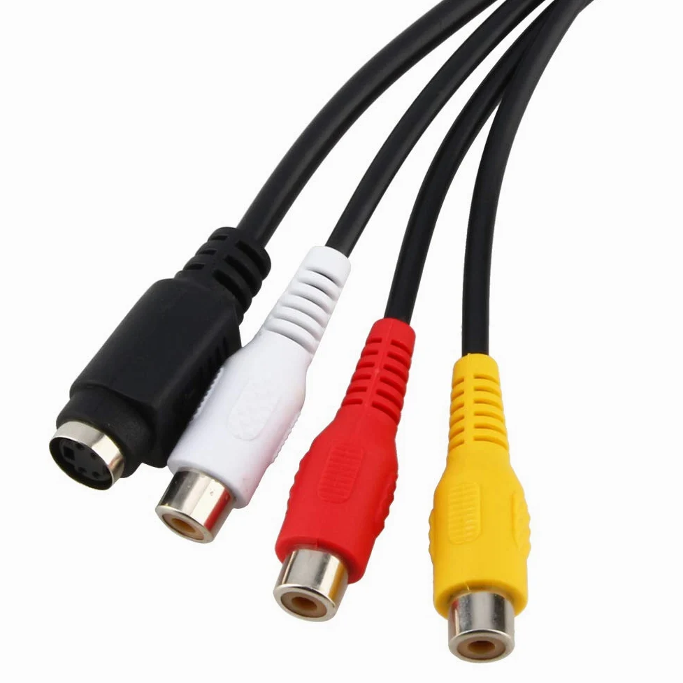 PUSOKEI Ad alte prestazioni VGA SVGA a S-video 3 AV TV Adattatore convertitore connettore cavo per PC portatile