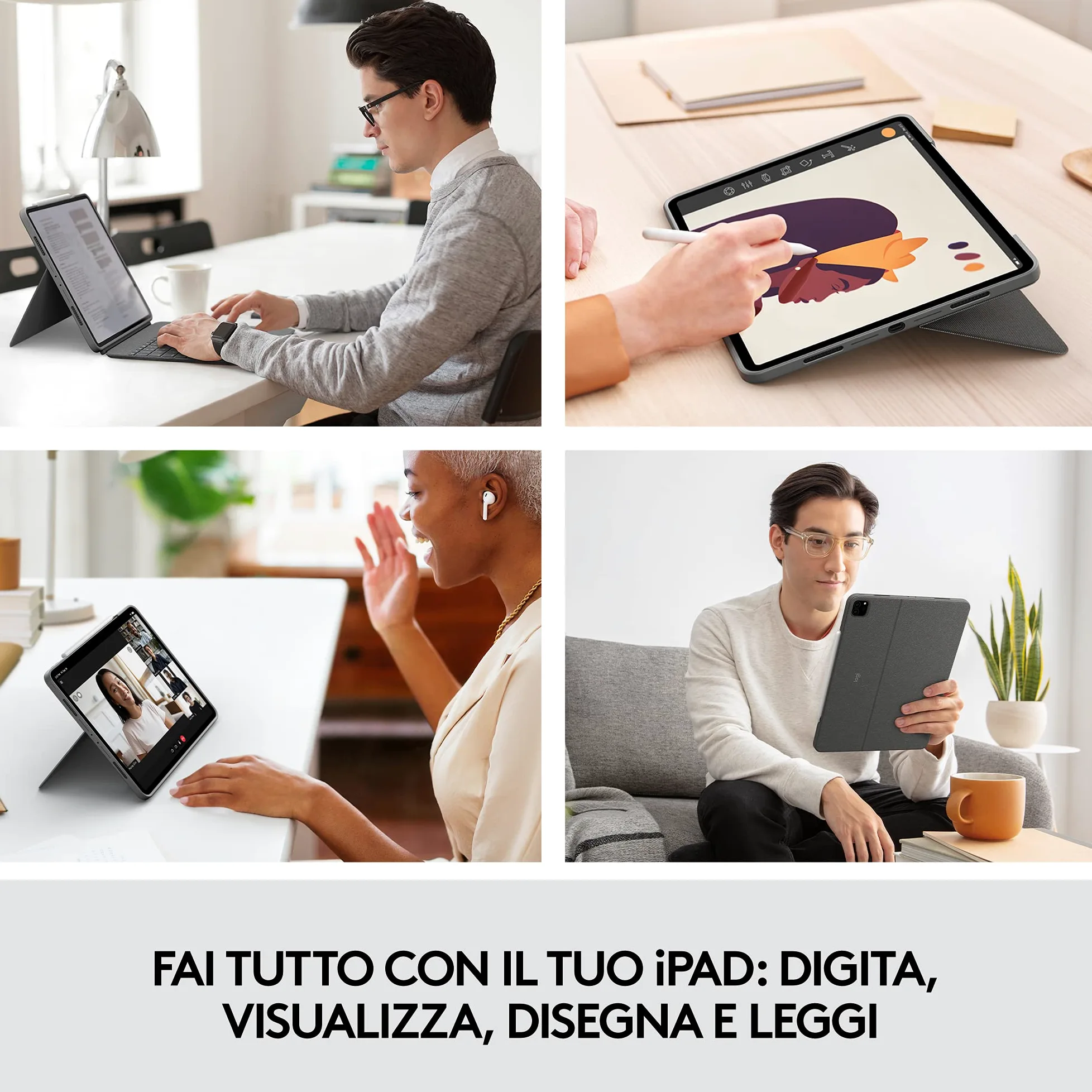 Logitech COMBO touch for iPad Pro 12.9-inch - PAN QWERTY