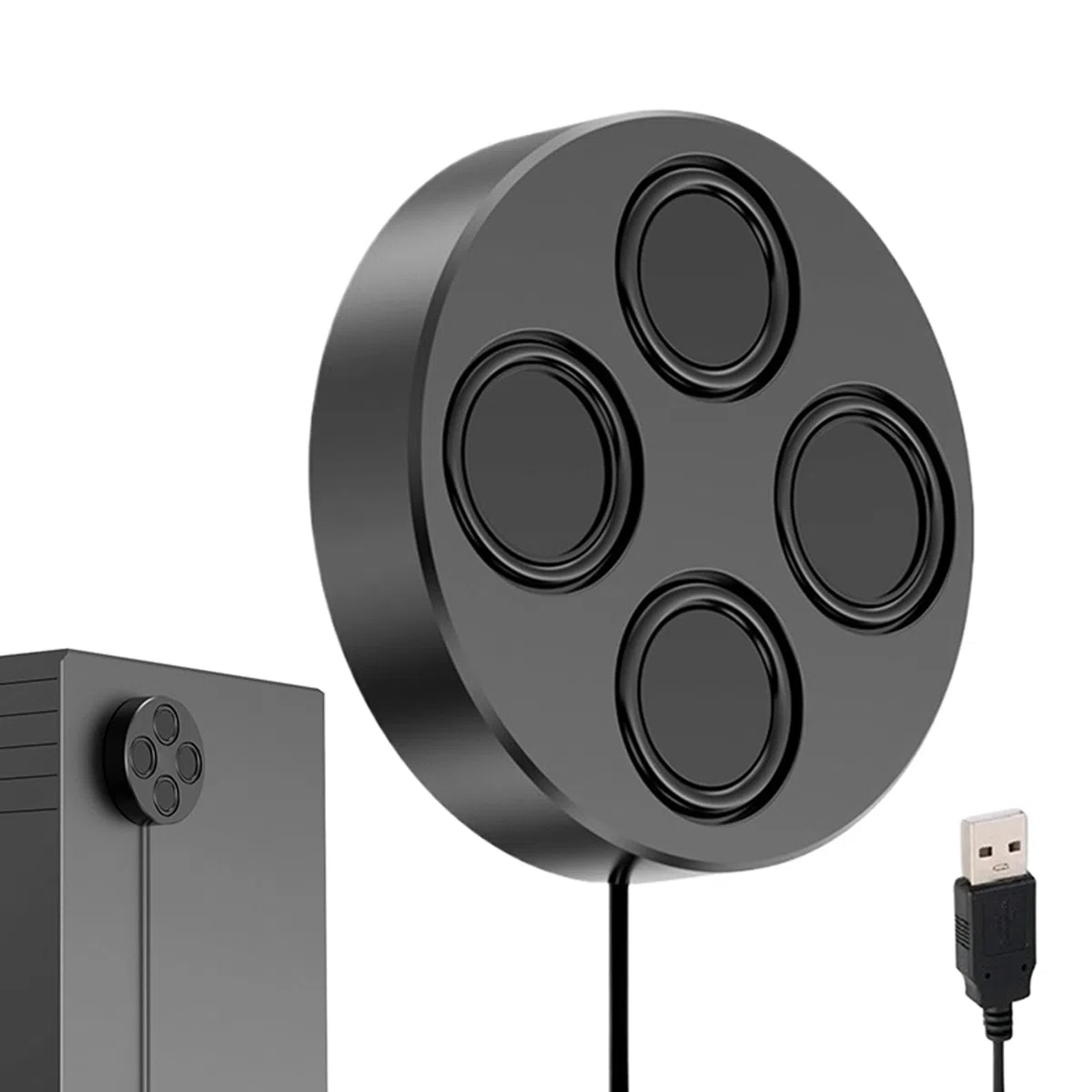 Altoparlante magnetico portatile, lettore stereo con cavo USB, bassi profondi, altoparlanti magnetici per computer portatile, per viaggi, casa, feste, aule, sala giochi, librerie