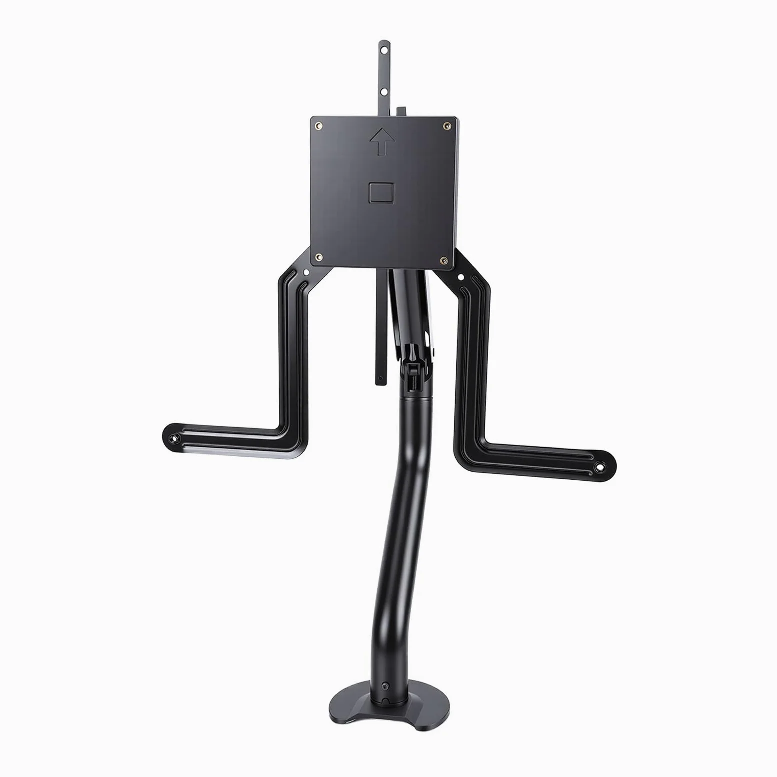 Braccio per Display Supporto da Scrivania Regolabile in Acciaio PP per Display Curvo Ergonomia da Ufficio, Design Moderno, Facile Installazione