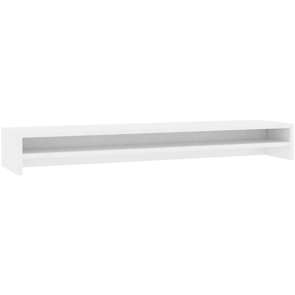 Chusui Supporto per Monitor,Supporto per Monitor da Scrivania,Supporto per Monitor PC,Supporto per Monitor Bianco 100x24x13 cm in Legno Multistrato