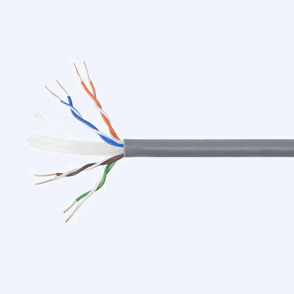 Cavo UTP CAT6 PNI U06 con 4 coppie di fili intrecciati 0,50 mm CCA, per internet e sistemi di sorveglianza, rotolo 305m