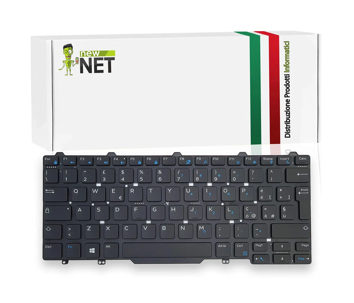 new net Keyboards - Tastiera ITALIANA 0138F6 NSK-LKAUW 9Z.NB2UW.A0E 01PM8M 07J19R 010M30 098KF2 compatibile con Notebook Dell Latitude 3340 3350