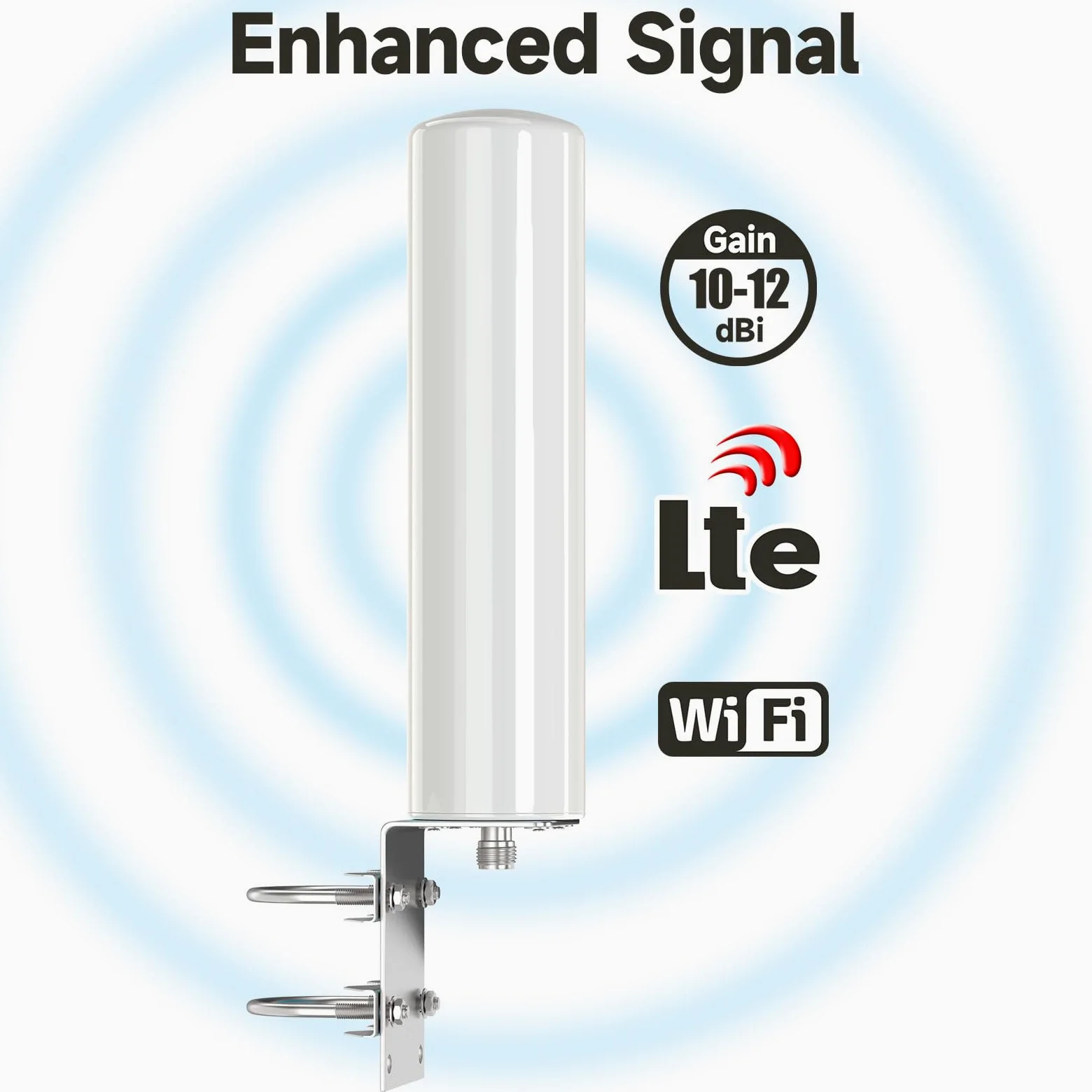 Superbat Antenna 4G Esterna 698-2700MHz 12DBi Omnidirezionale Antenna a Barile Esterna Connettore N Femmina Per 4G LTE Segnale Booster Router Casa Ufficio Veicolo Segnale Booster