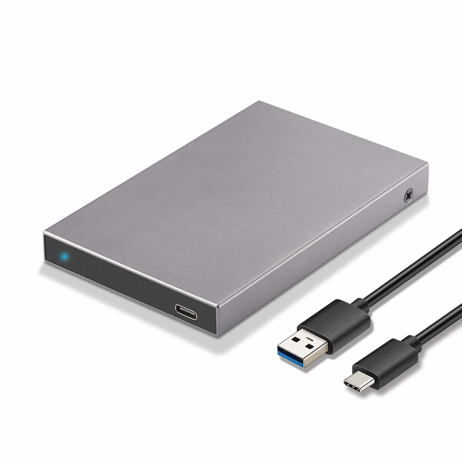 SSK Alluminio 2.5" Alloggiamento per Disco Rigido USB C 3.1/3.2 Gen2 6Gbps Lettore Adattatore Caddy HDD Esterno con UASP per HDD/SSD SATA da 2.5" 7/9.5mm Compatibile con WD Seagate PS4/5 Xbox ect.