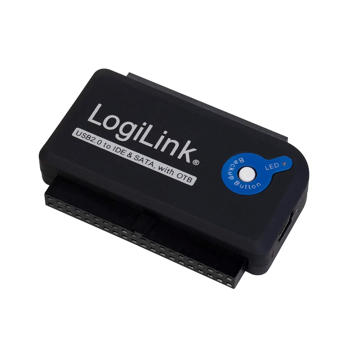LogiLink Adapter USB 2.0 to 2.5 + 3.5 Zoll IDE + SATA HDD OTB Nero