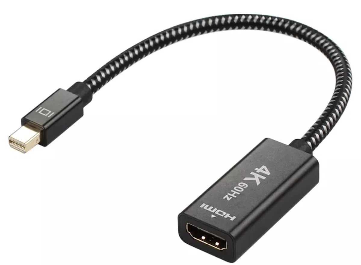 zimaboard Cavo Mini DisplayPort maschio a HDMI femmina 4K 60Hz, adattatore Thunderbolt a HDMI compatibile, Macbook Pro, Microsoft Surface Series e qualsiasi altra porta MiniDP Nero