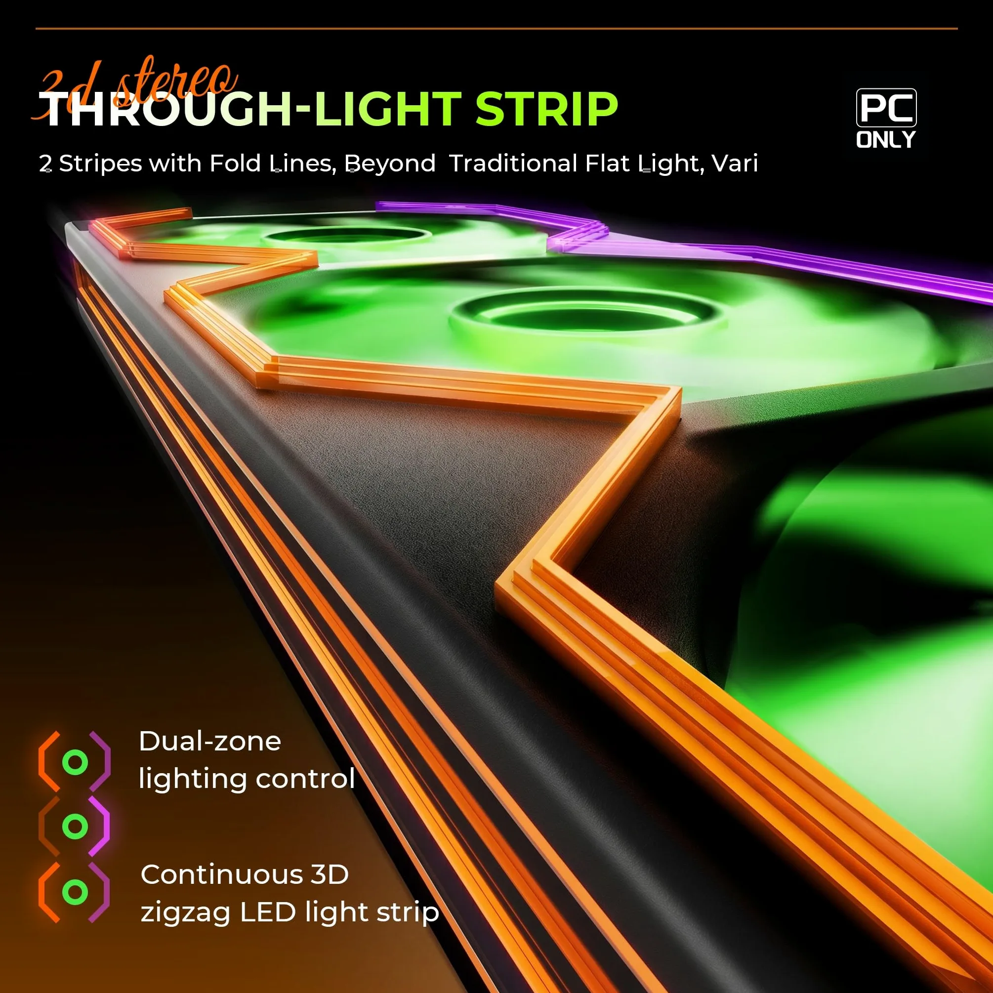 AsiaHorse Matrix Pro - Ventola per case PC da 360 mm, ventola per radiatore integrata 3 in 1 ARGB PWM con 88 LED, 2000 giri/min, 5 V sincronizzazione a 3 pin, illuminazione a 3 zone, flusso d'aria