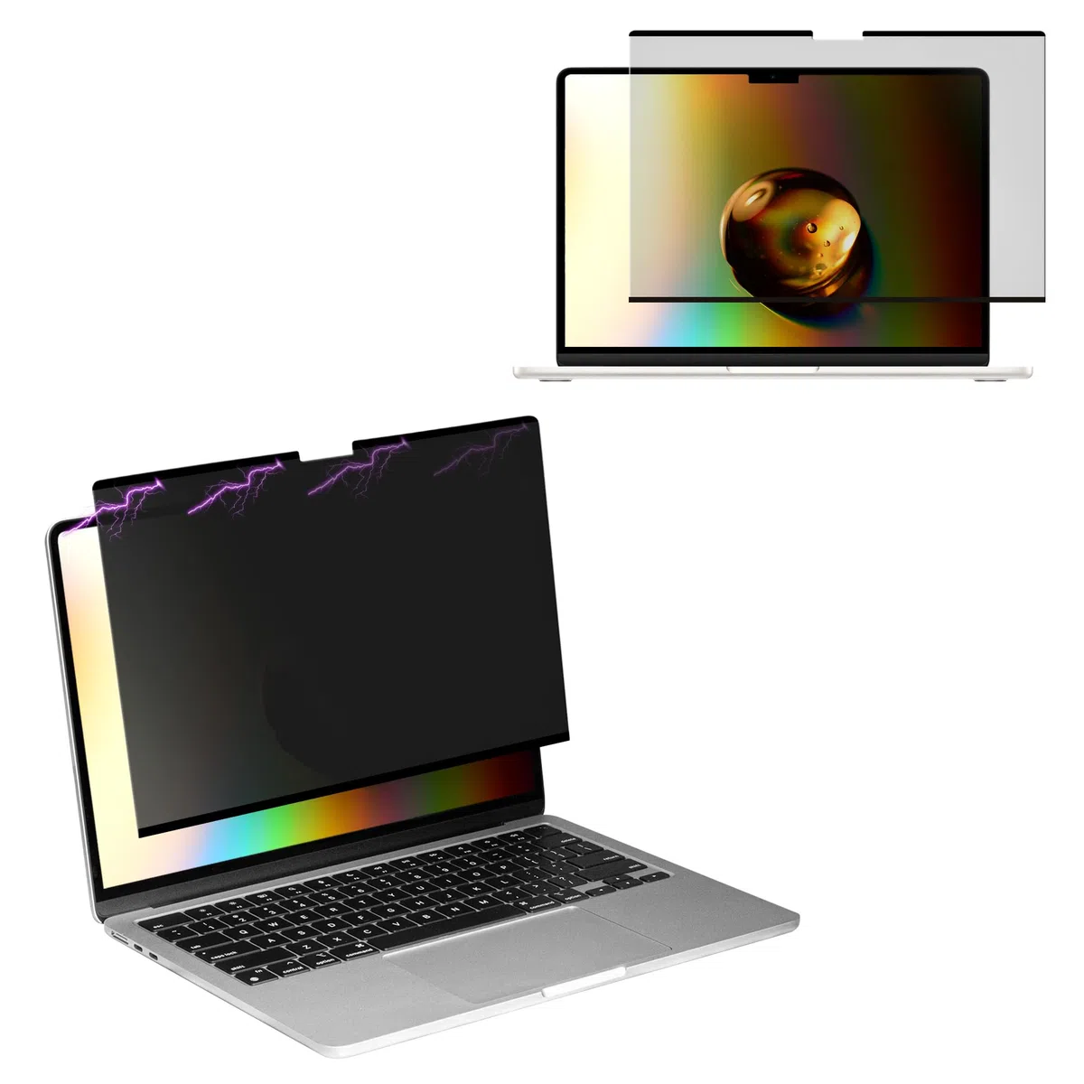 kwmobile Pellicola Privacy per Apple MacBook Pro 14 M5 2026 A3426 - Privacy Screen per Laptop - Filtro Schermo Protettivo Rimovibile e da Viaggio - Filtro Anti Luce Blu Magnetico