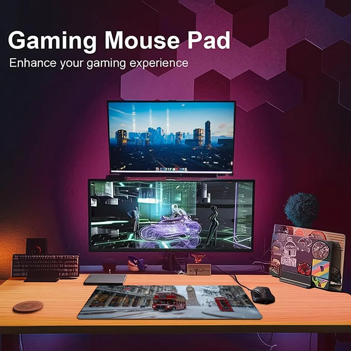 Tappetino per Mouse Gaming XXL 1200x600x3mm– Ufficio Mousepad Grande – Migliora la Velocità e la Precisione Tenuta Stabile Sottomano per Ufficio e Casa Accessori Scrivania Autobus PjY7827 7-S