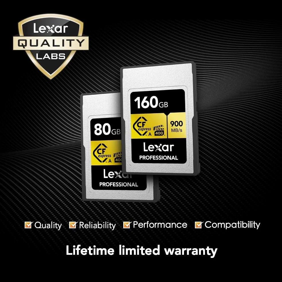 Lexar Scheda Cfexpress 80GB tipo A Professional Serie ORO, nero