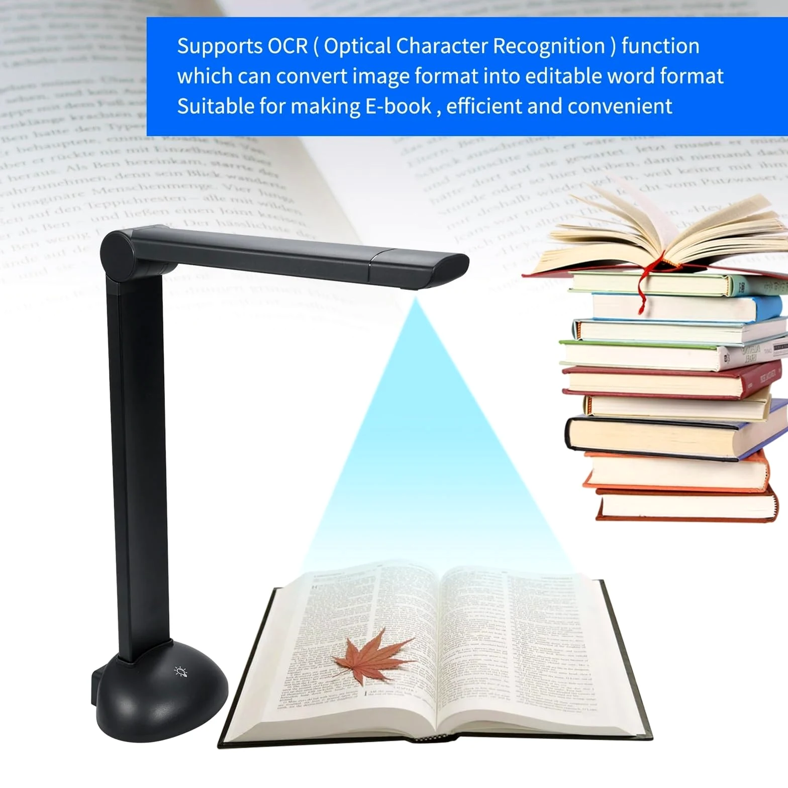 Scanner portatile, Scanner For Documenti Formato A3 A4 Con Luce Di Riempimento A LED HD Da 16 Megapixel, Scansione Ad Alta Velocità, Supporto OCR Multilingue