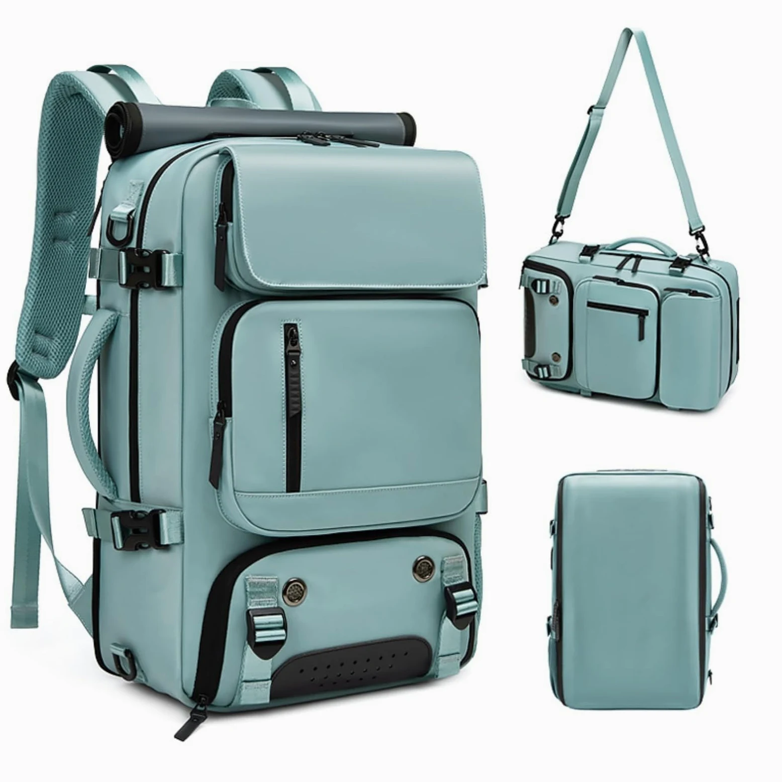 Borsa da weekend impermeabile,zaino for computer pendolare for uomo e donna | Scomparto for scarpe e strato for computer indipendenti, impermeabili e resistenti all'usura, spallacci traspiranti