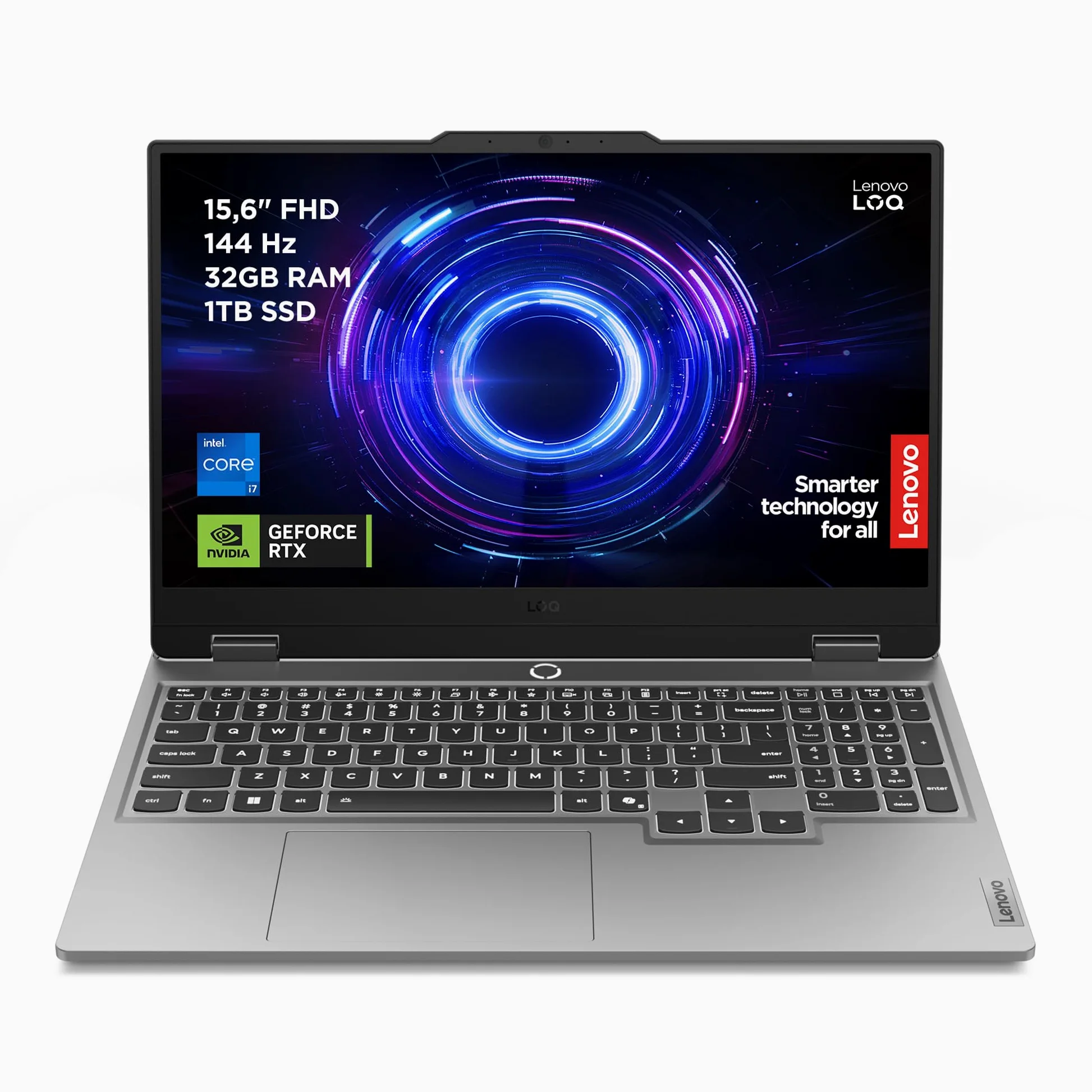 Lenovo LOQ 15" 144Hz Notebook Gaming, NVIDIA GeForce RTX 5070 8GB GDDR7, Intel Core i7-13650HX, RAM 32GB DDR5, 1TB SSD M.2 2242 PCIe 4.0, FHD, Windows 11, Tastiera retroilluminata