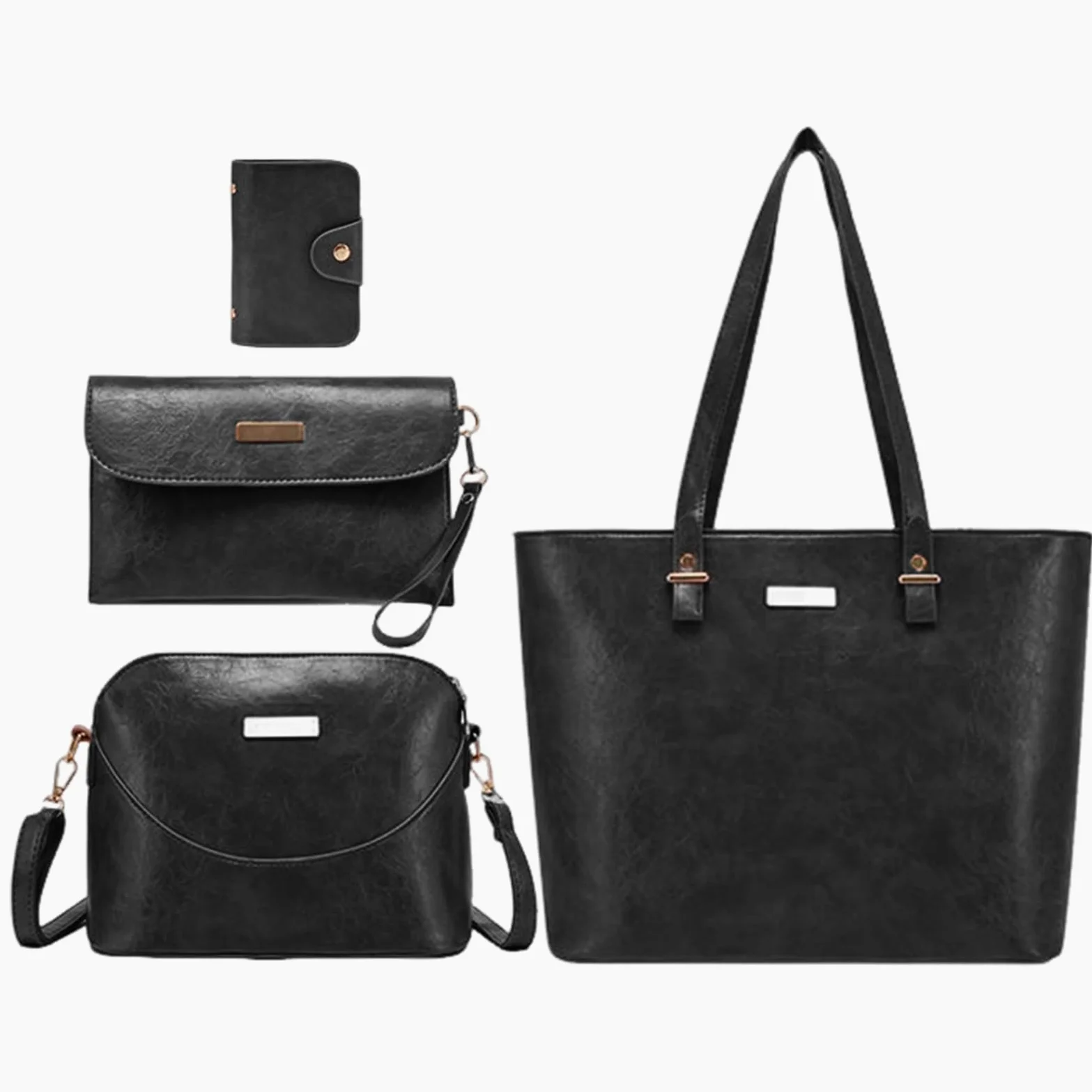Set Di Borse Tote Custodia Portaoggetti Leggera Idrorepellente | Set da 4 Cartelle Per Riunioni di Lavoro, Campus Universitario, Pendolarismo, Viaggi di Lavoro e Weekend Fuori Porta