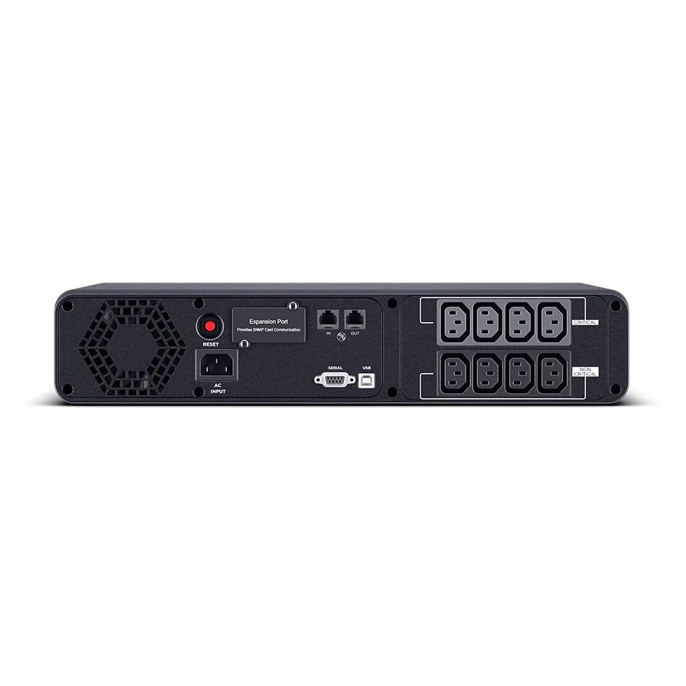 CyberPower CP2000EIPFCRM2U Line-Interactive UPS 2000VA/1200W Onda sinusoidale pura, AVR, LCD, USB (HID), DB9, RJ45 LAN Protection, uscita 86 IEC, Smart Slot per Opt. Comunicazione di rete