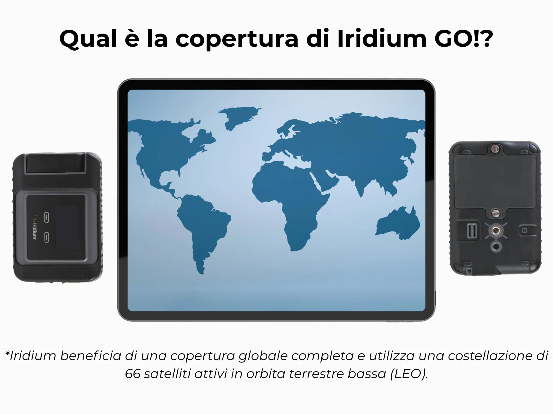 OSAT Iridium GO! Hotspot satellitare Wi-Fi | Copertura globale | Voce e dati | Design robusto | Portatile | Connettività senza interruzioni
