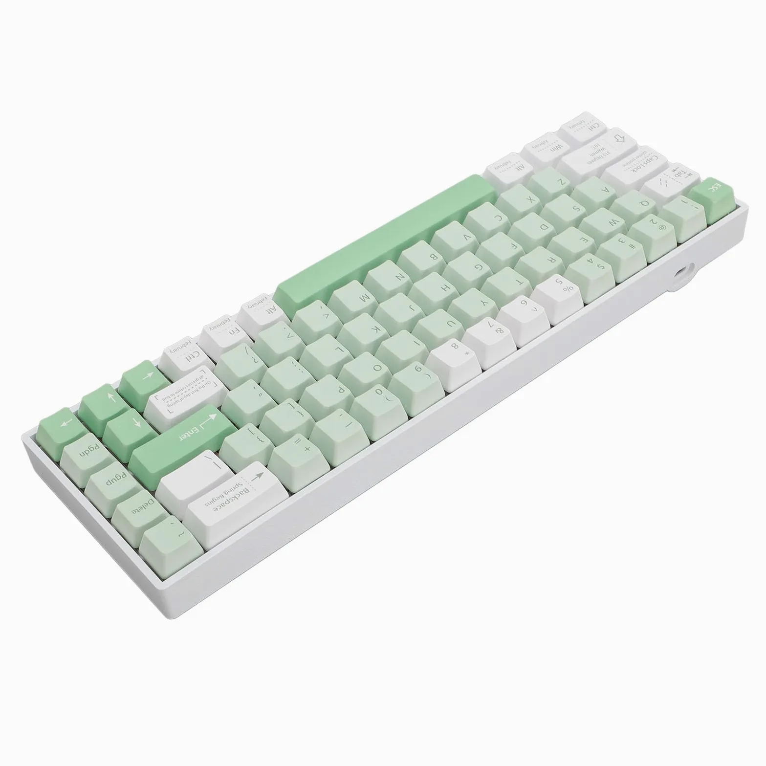 AMONIDA Tastiera Meccanica Wireless Compatta a 68 Tasti con Illuminazione RGB e Bluetooth per Giocatori e Professionisti Custodia Bianca