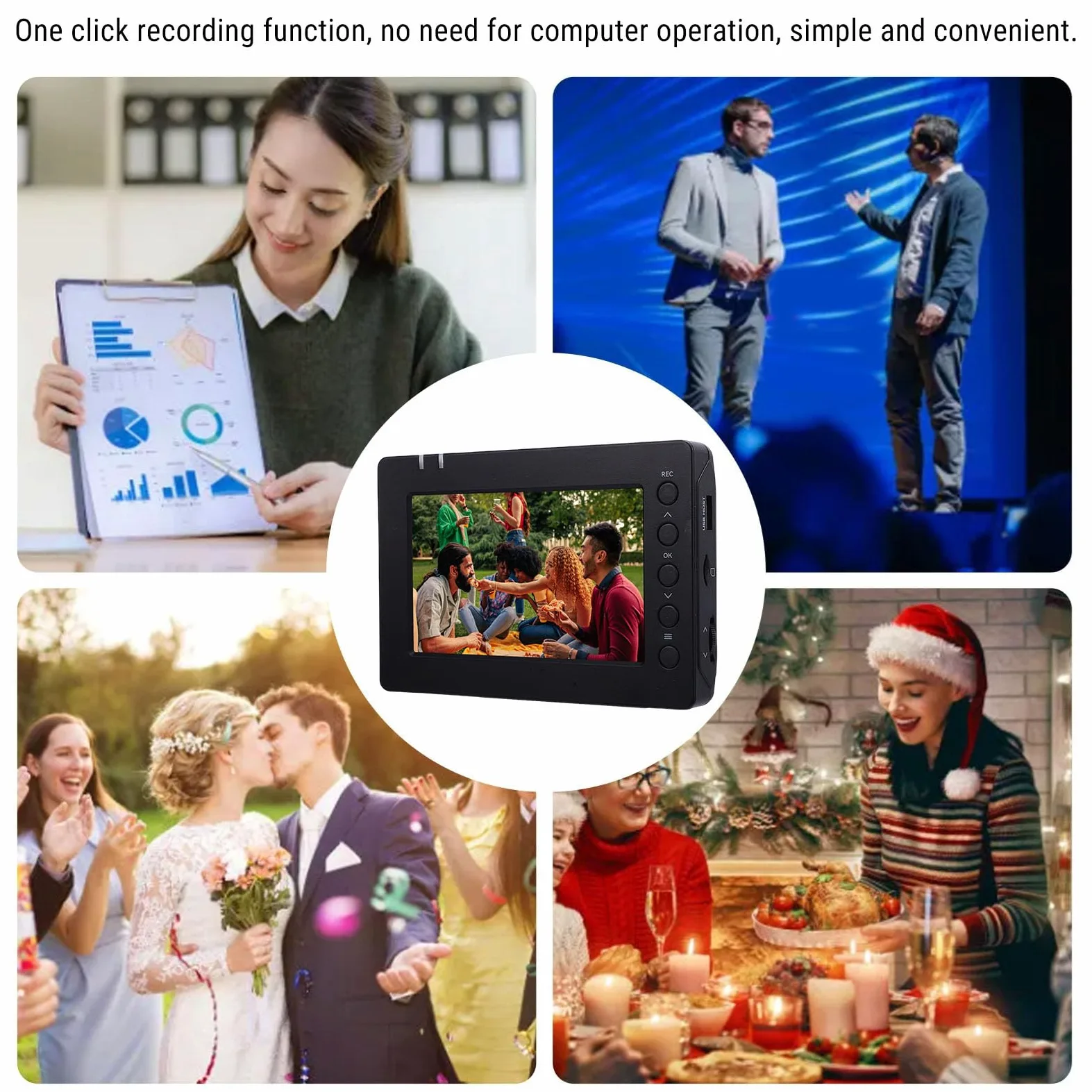 Dpofirs Scheda di Acquisizione Video, Registratore di Giochi per Scheda di Acquisizione Audio Video 4K, di USB 2.0, di Videogiochi, Registrazione con un