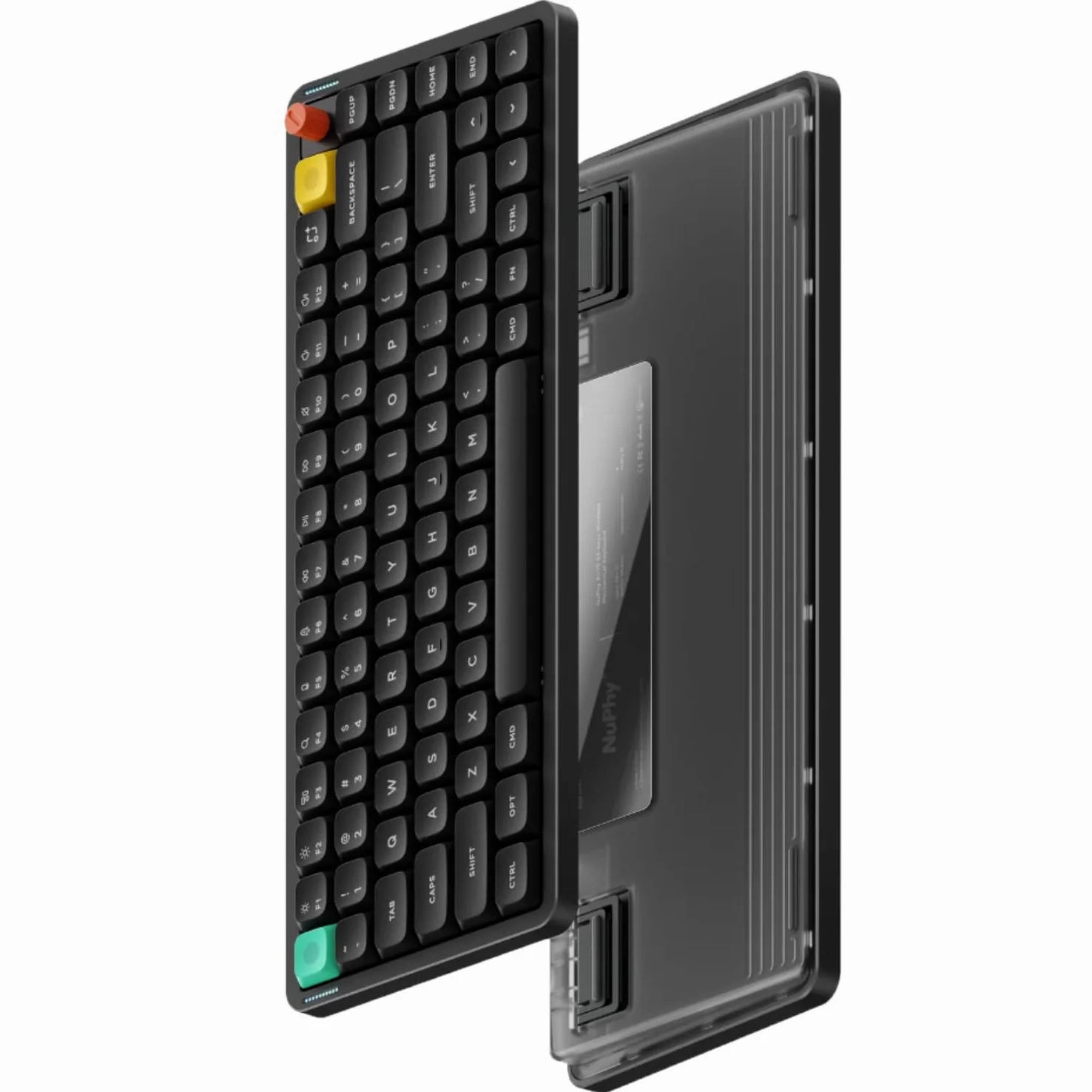 nuphy Air75 V3 Tastiera meccanica wireless sostituibile a caldo, 84 tasti, 75% tastiera a basso profilo personalizzata con manopola, retroilluminazione RGB, assemblata a giunto, compatibile con