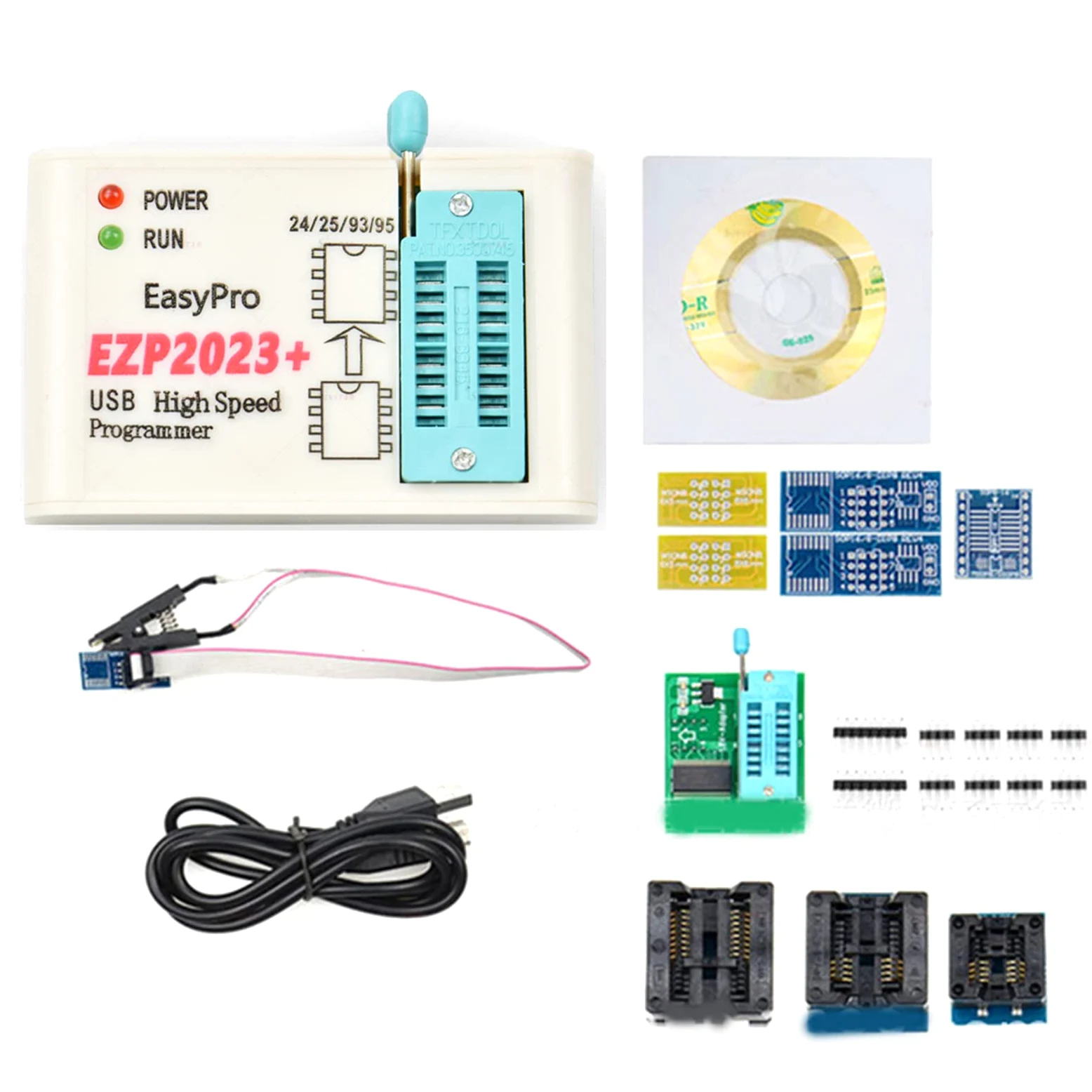 BAIRU EZP2023 Programmatore ad velocità USB supporta 25 flash SPI 24 25 93 95 EEPROM per Windows 2000 / XP/Vista / Win7 / 8/10 SPI Flash Programmer