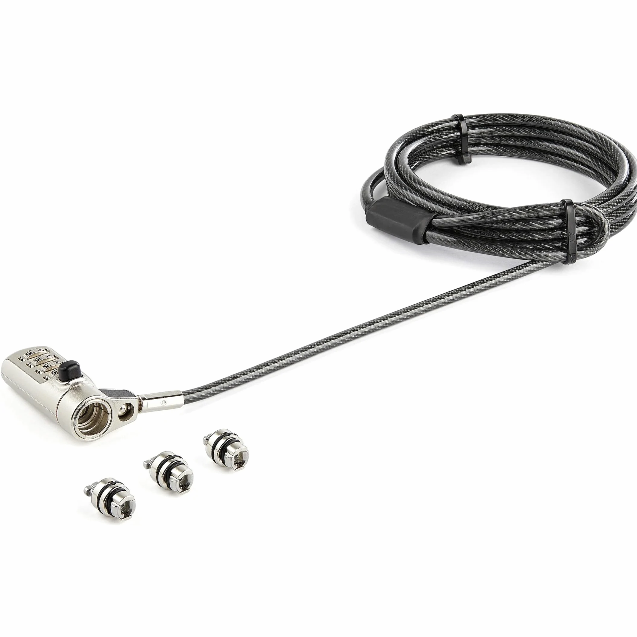 StarTech.com Cavo di sicurezza per laptop in acciaio da 2 m per K-Slot, Nano Slot, Wedge Slot, con serratura a combinazione (LTULOCK4D)