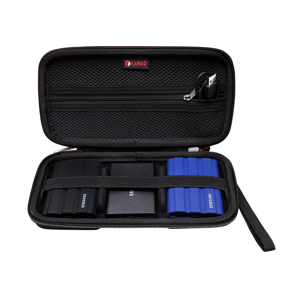 XANAD Custodia per Samsung T7/Shield/T9/ Netac ZX20 / Crucial X9/X10 Pro/Toshiba 512GB 1TB 2TB 4TB External SSD Nero