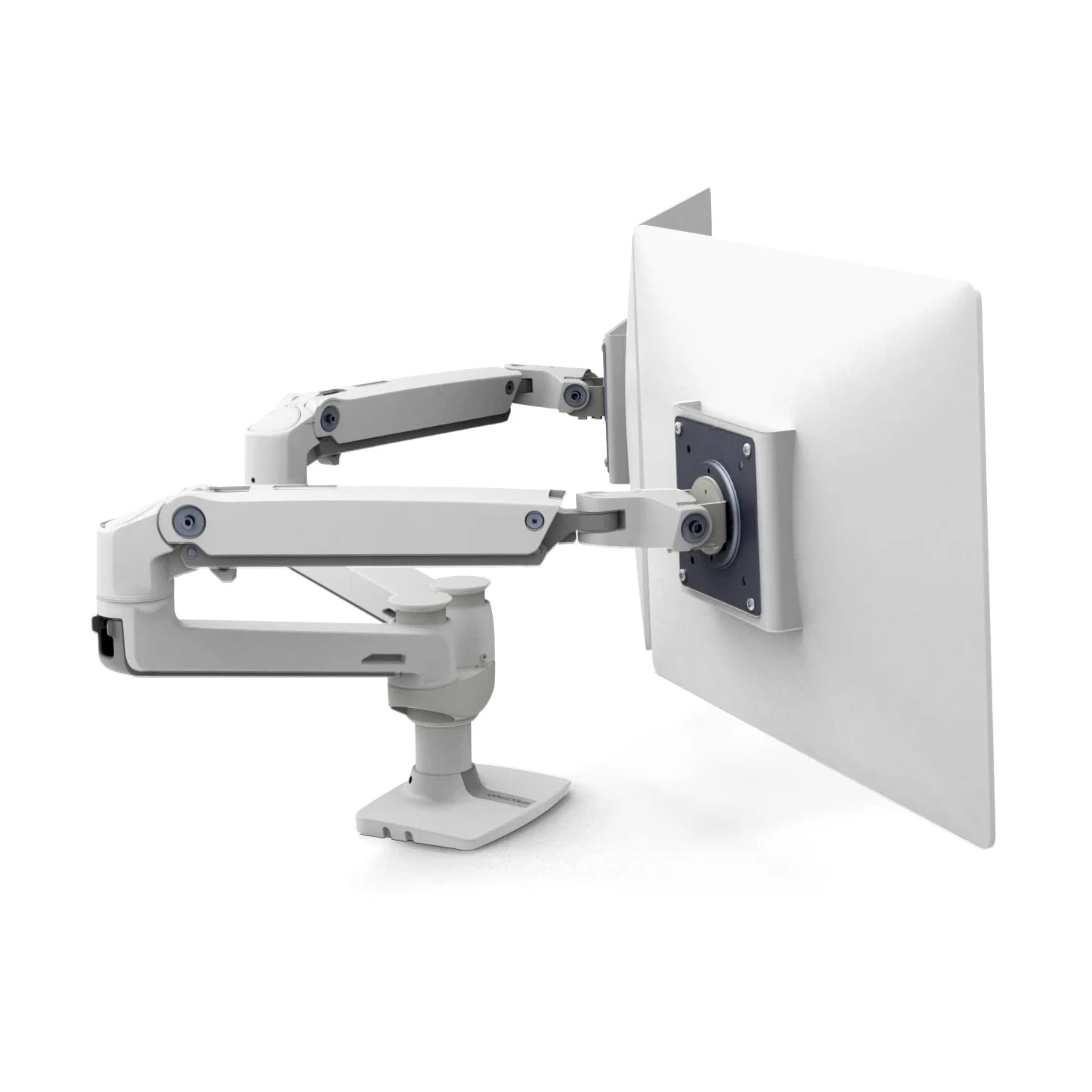 Ergotron - Braccio per doppio monitor LX, supporto da scrivania VESA - per due monitor fino a 27 pollice, 3,2-9,1kg ciascuno - Bianco (45-491-216)