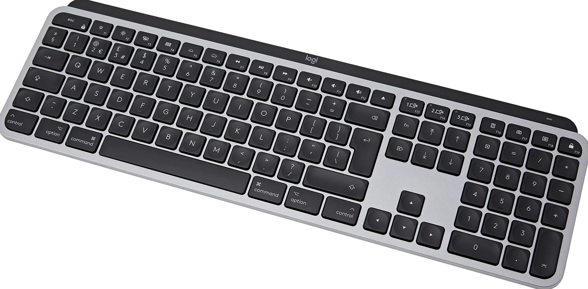Logitech MX Keys for Mac - Tastiera wireless avanzata illuminata, Layout Inglese QWERTY - Grigio