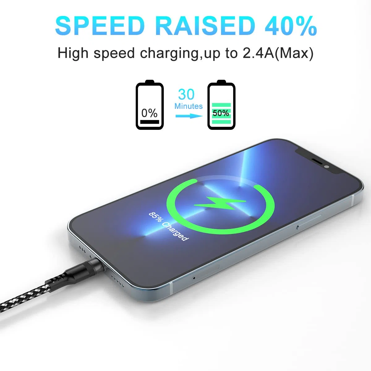 Cavo iPhone Originale Apple, 5m Cavo Ricarica iPhone [Certificato Apple MFi] Cavo Lightning 5 metri Ricarica Veloce Compatibile con Apple iPhone 14 13 12 11 X XS XR 8 7 6