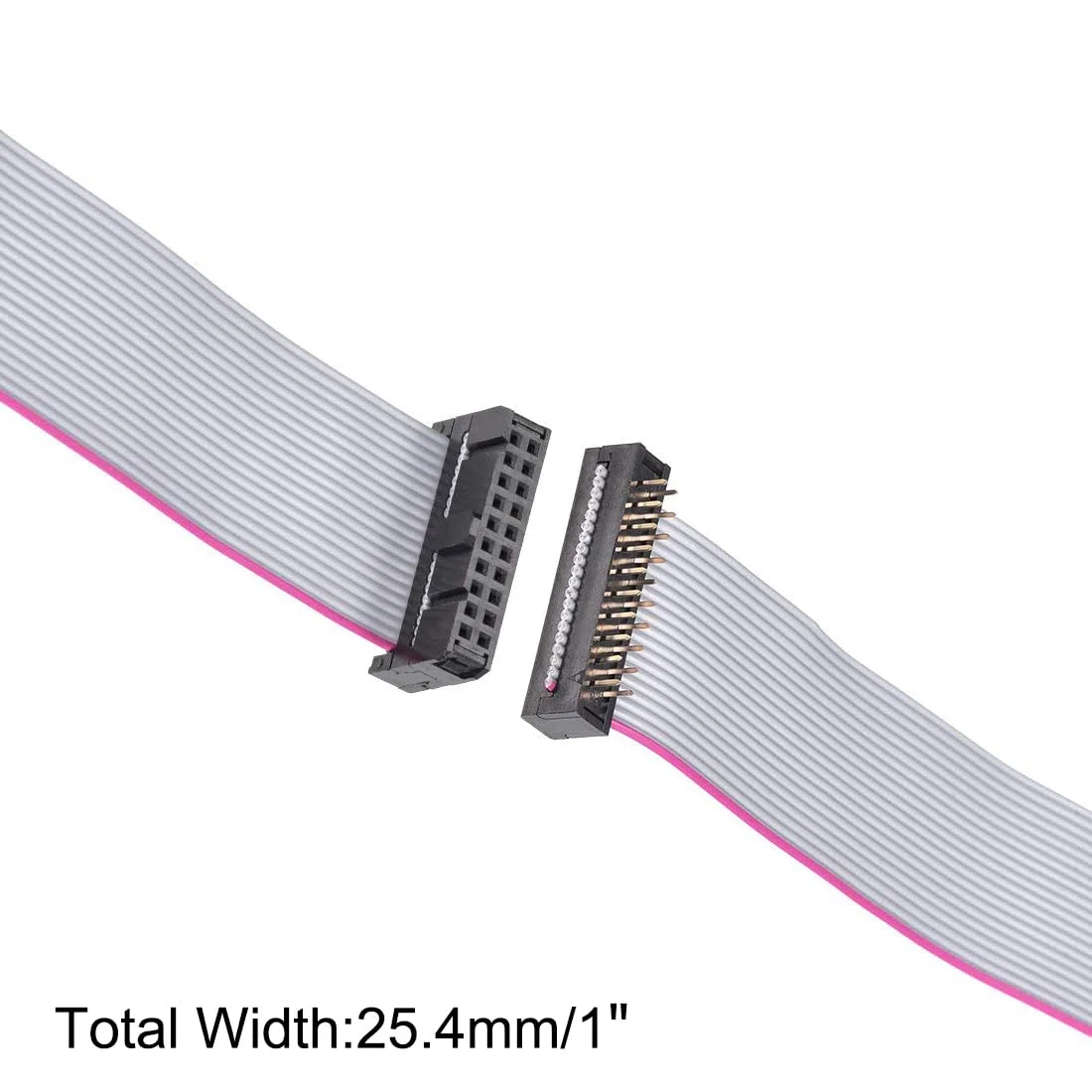 Unifizz Cavo a nastro piatto IDC a 20 pin, passo 2,54 mm, lunghezza 50 cm, connettore FC a FD, tipo A, per scheda madre del PC, stampante 3D, display a LED