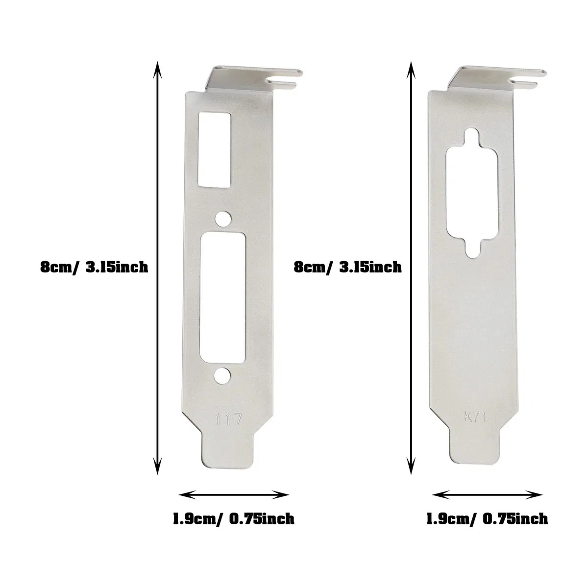SG Store 4 Pezzi Staffa A Basso Profilo per Scheda Grafica Video HDMI DVI VGA Staffa A Mezza Altezza Componenti del Case del Computer (2 Pezzi HDMI DVI E 2 Pezzi VGA)