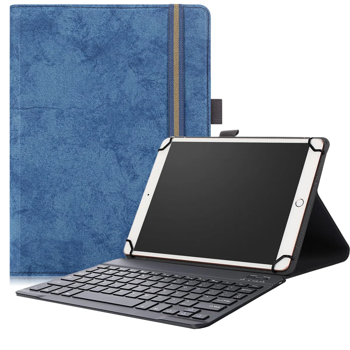 Hoozee Custodia per tablet Tabwee W90 / DOOGEE U11-V da 11 pollici con tastiera, custodia universale 2 in 1 per tablet da 9 ~ 11 pollici (blu navy, TABWEE W90 / DOOGEE U11-V)
